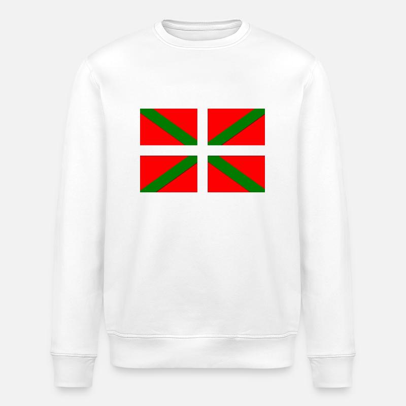 Drapeau Basque - Sweat bio ROLLER Stanley/Stella Unisexe - blanc