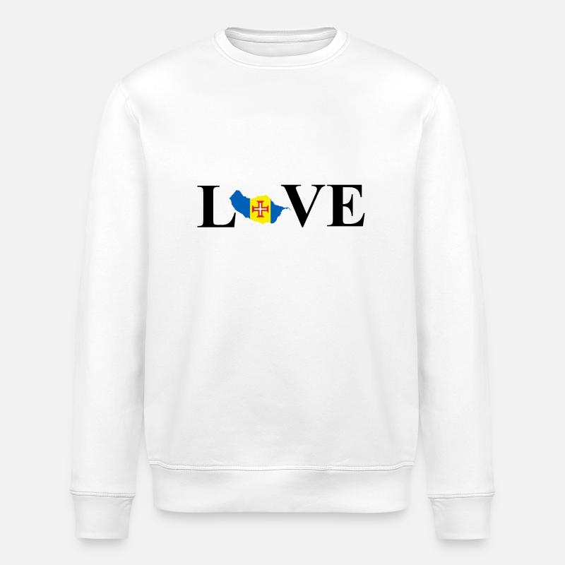 J'aime Madère - Sweat bio ROLLER Stanley/Stella Unisexe - blanc