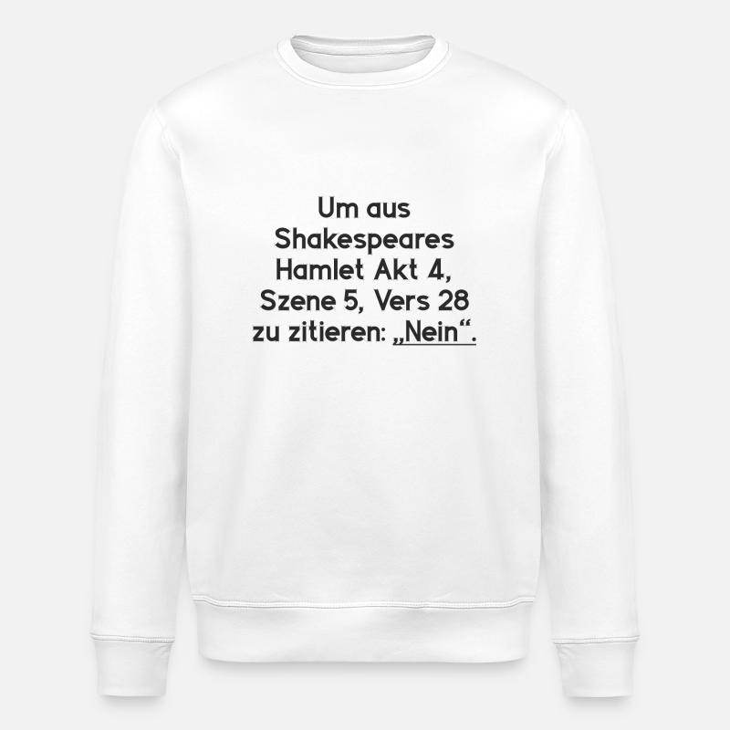 Shakespeare Hamlet NO - Sweat bio ROLLER Stanley/Stella Unisexe - blanc
