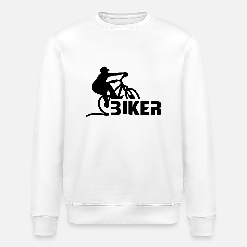 biker__f1 - Stanley/Stella ROLLER Unisex Organic Sweatshirt - white