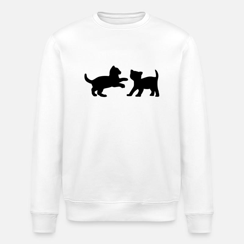 Zwei Kätzchen, die - Stanley/Stella Unisex Bio-Sweatshirt ROLLER - Weiß