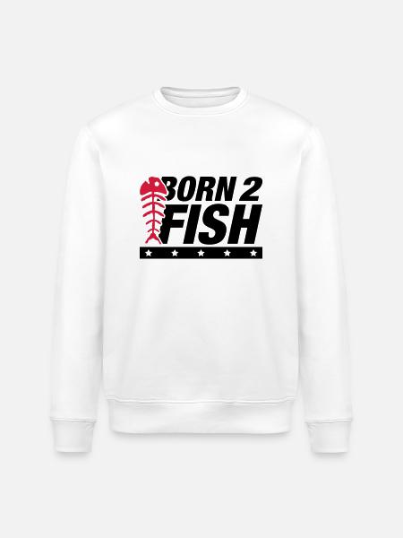 born_2_fish_wo2 - Sweat bio ROLLER Stanley/Stella Unisexe - blanc