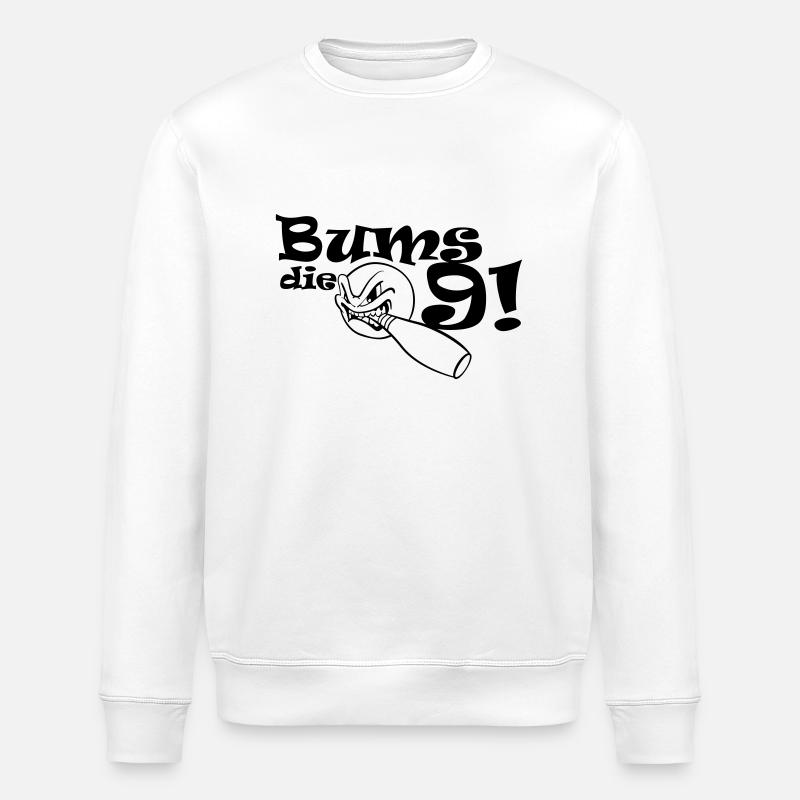 Bums die Neun - Stanley/Stella Unisex Bio-Sweatshirt ROLLER - Weiß