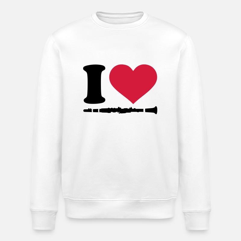 Klarinette - Stanley/Stella Unisex Bio-Sweatshirt ROLLER - Weiß