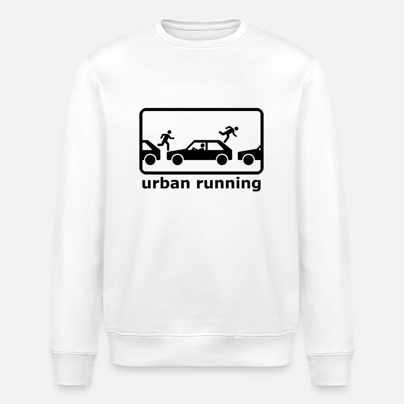 urban running - Stanley/Stella ROLLER Unisex Organic Sweatshirt - white