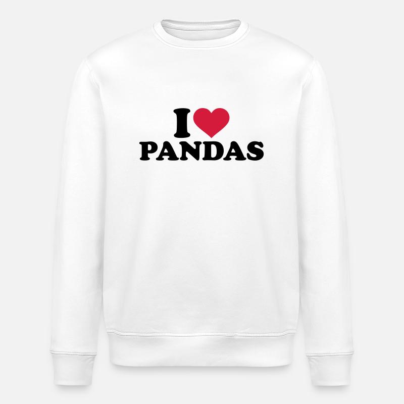 I love Pandas - Sweat bio ROLLER Stanley/Stella Unisexe - blanc