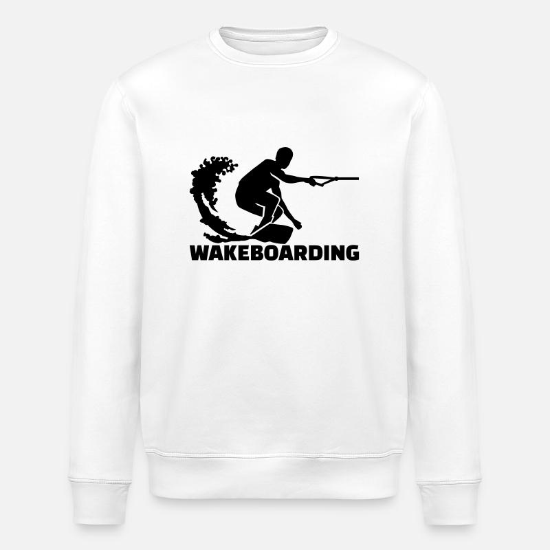 Wakeboarding - Stanley/Stella ROLLER Unisex Organic Sweatshirt - white