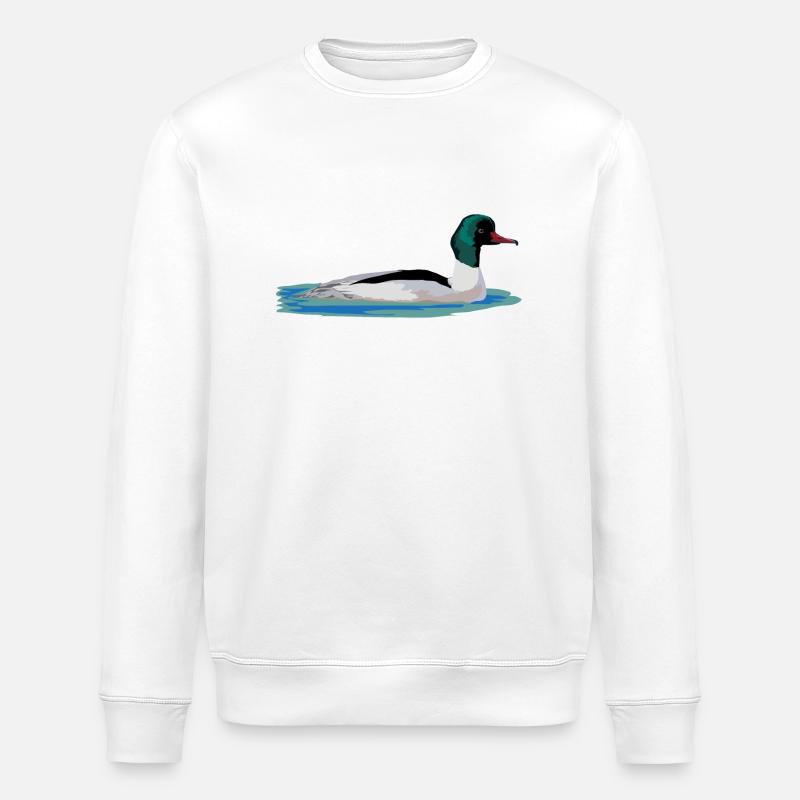 Gänsesäger - Stanley/Stella Unisex Bio-Sweatshirt ROLLER - Weiß