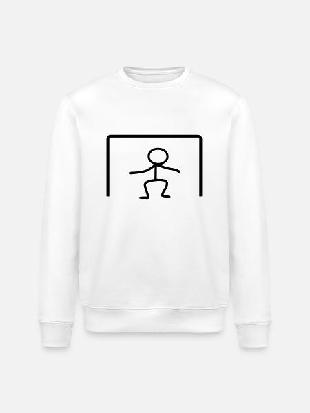 Stick Figures Gate - Stanley/Stella ROLLER Unisex Organic Sweatshirt - white