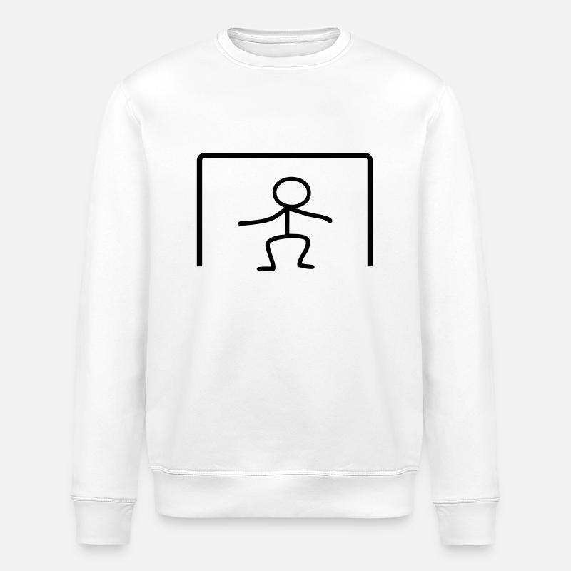 Stick Figures Gate - Stanley/Stella ROLLER Unisex Organic Sweatshirt - white