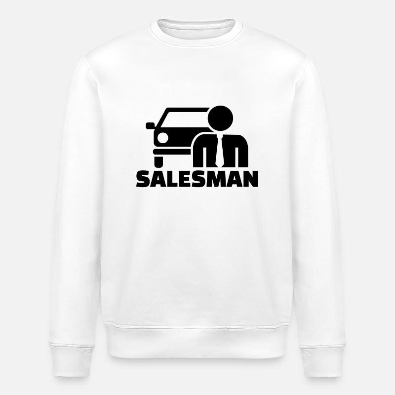 Car salesman - Stanley/Stella ROLLER Unisex Organic Sweatshirt - white
