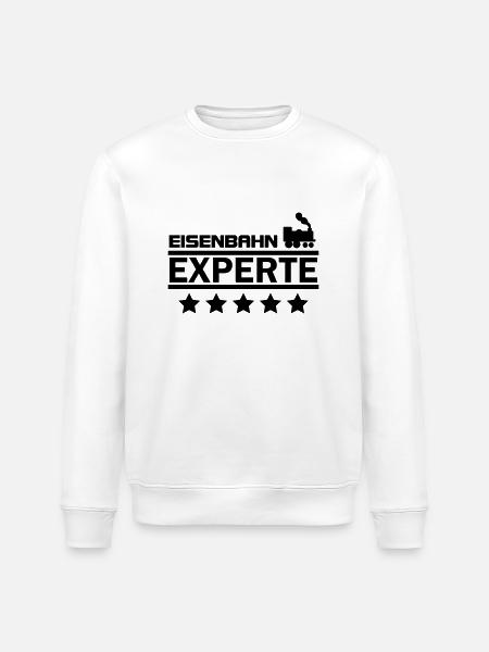 eisenbahn experte - Stanley/Stella Unisex Bio-Sweatshirt ROLLER - Weiß