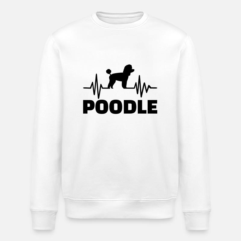 Poodle - Stanley/Stella ROLLER Unisex Organic Sweatshirt - white