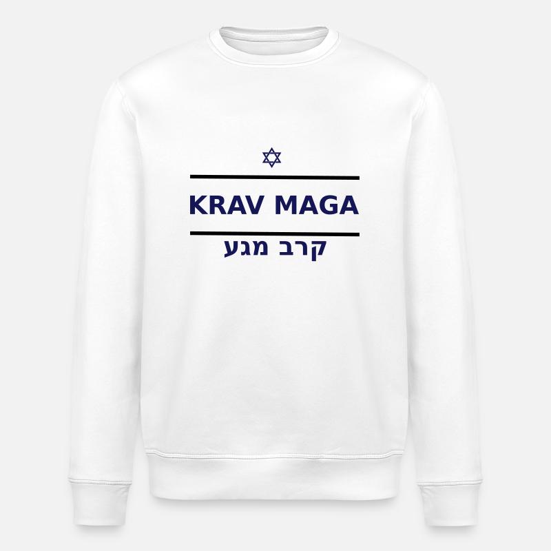 KRAV MAGA - Stanley/Stella Unisex Bio-Sweatshirt ROLLER - Weiß