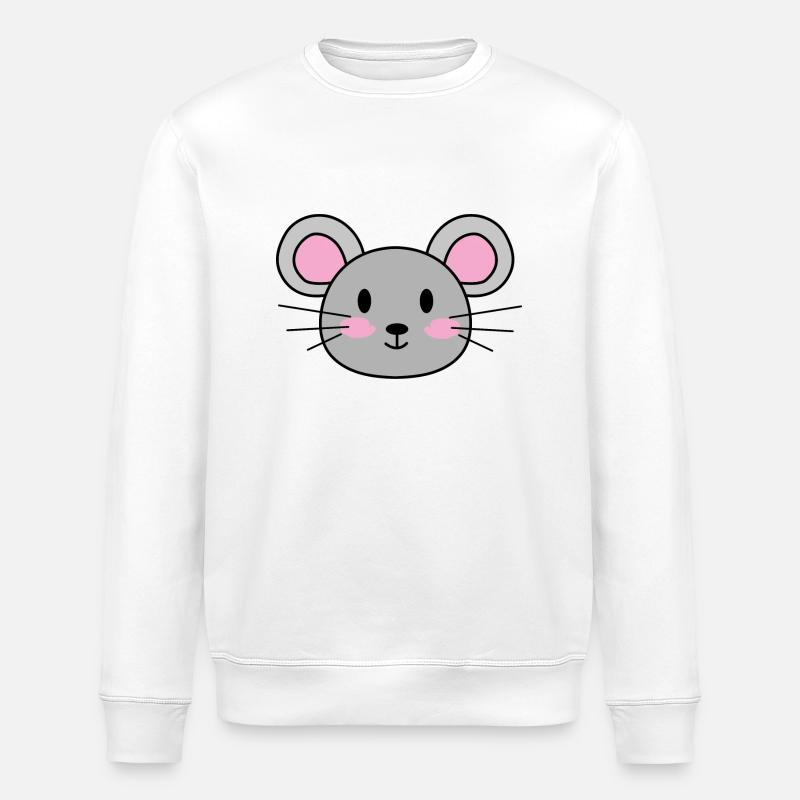 Souris - Sweat bio ROLLER Stanley/Stella Unisexe - blanc