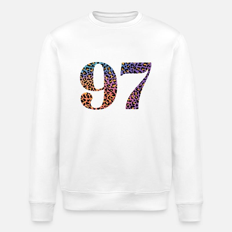 97e anniversaire léopard - Sweat bio ROLLER Stanley/Stella Unisexe - blanc