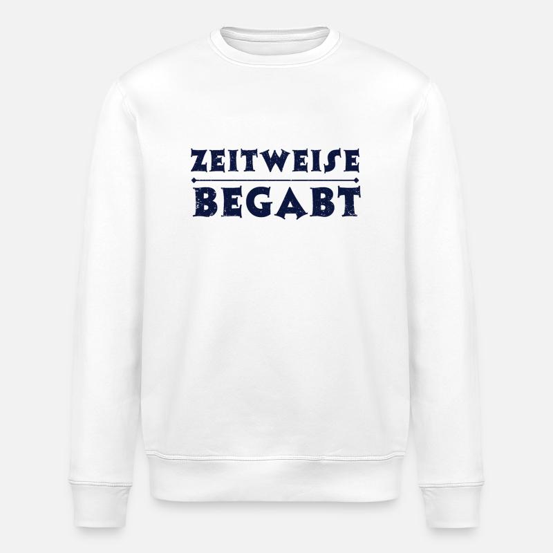 ZEITWEISE BEGABT - Stanley/Stella Unisex Bio-Sweatshirt ROLLER - Weiß