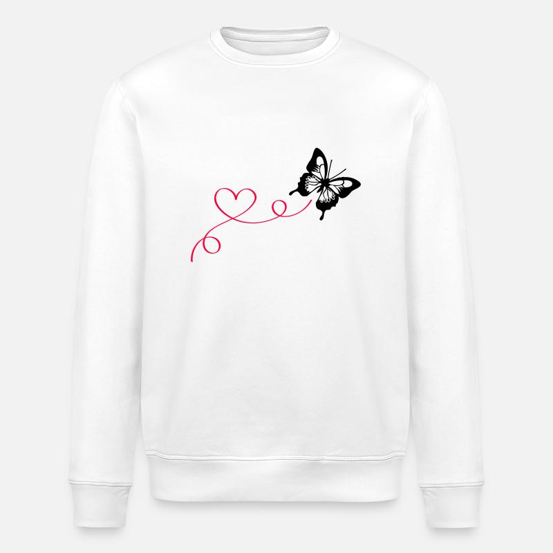 Amour papillon - Sweat bio ROLLER Stanley/Stella Unisexe - blanc