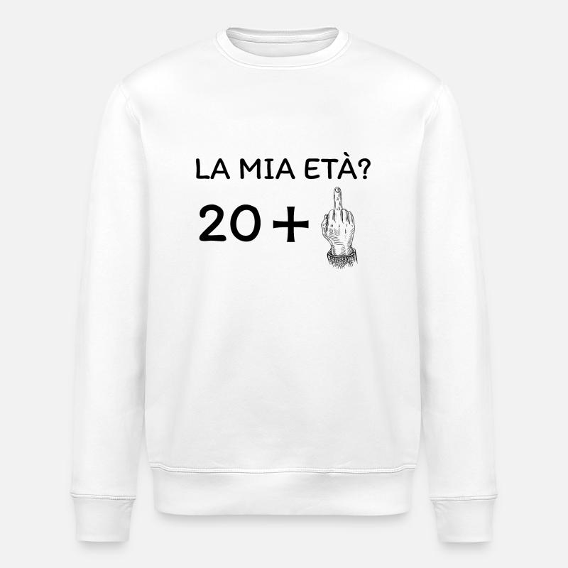 my age 21 - Stanley/Stella ROLLER Unisex Organic Sweatshirt - white