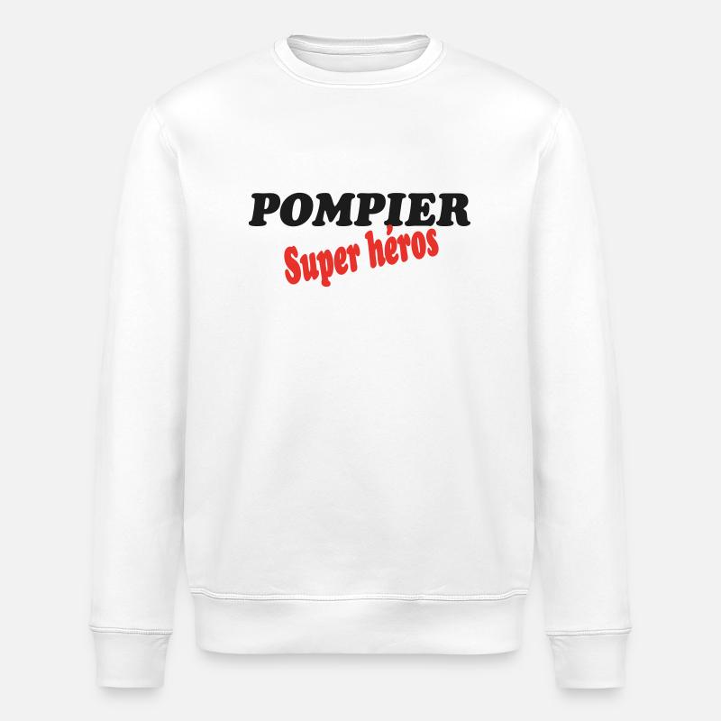 POMPIER super héros - Sweat bio ROLLER Stanley/Stella Unisexe - blanc