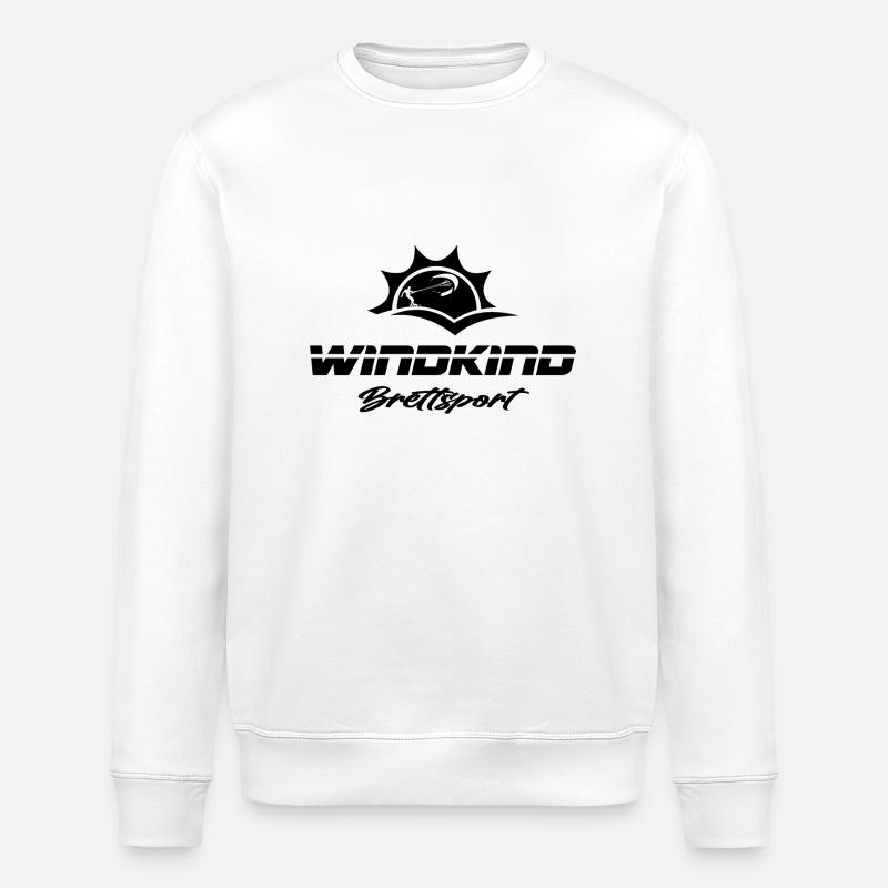 Windkind Brettsport - Stanley/Stella Unisex Bio-Sweatshirt ROLLER - Weiß