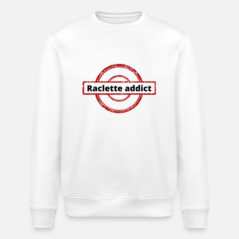 Raclette-Süchtiger - Stanley/Stella Unisex Bio-Sweatshirt ROLLER - Weiß