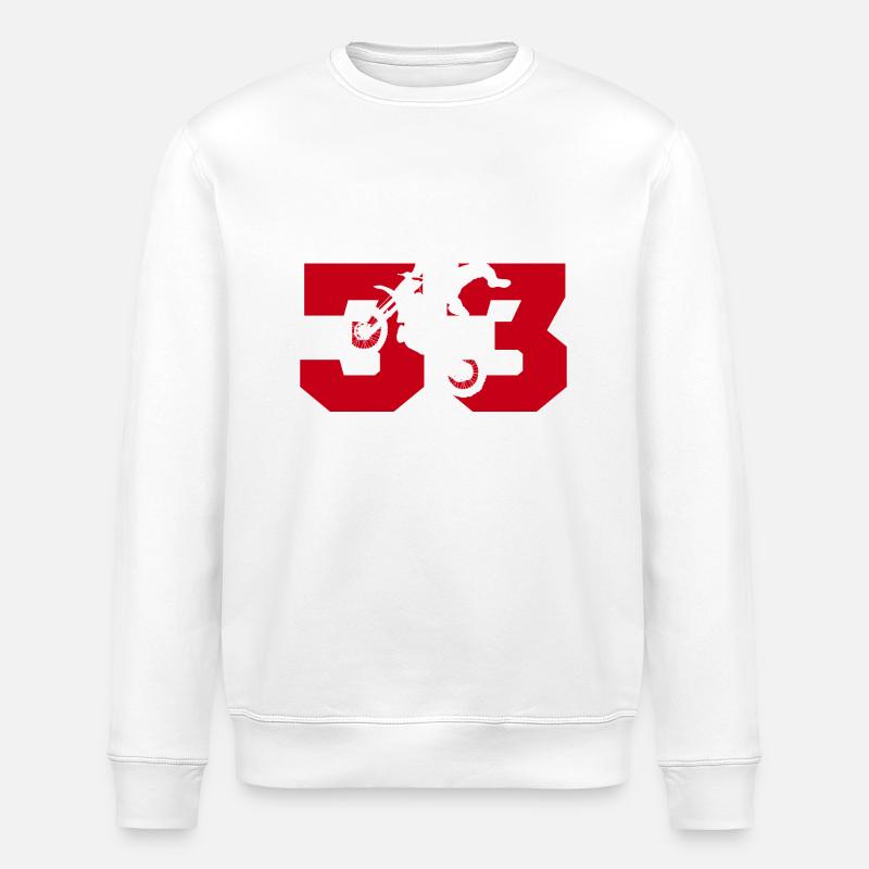 Moto 33 motard - Sweat bio ROLLER Stanley/Stella Unisexe - blanc