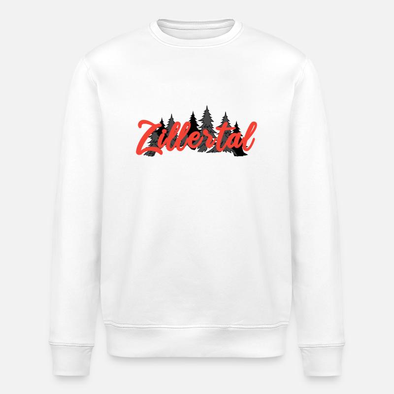 Zillertal im Wald - Stanley/Stella Unisex Bio-Sweatshirt ROLLER - Weiß