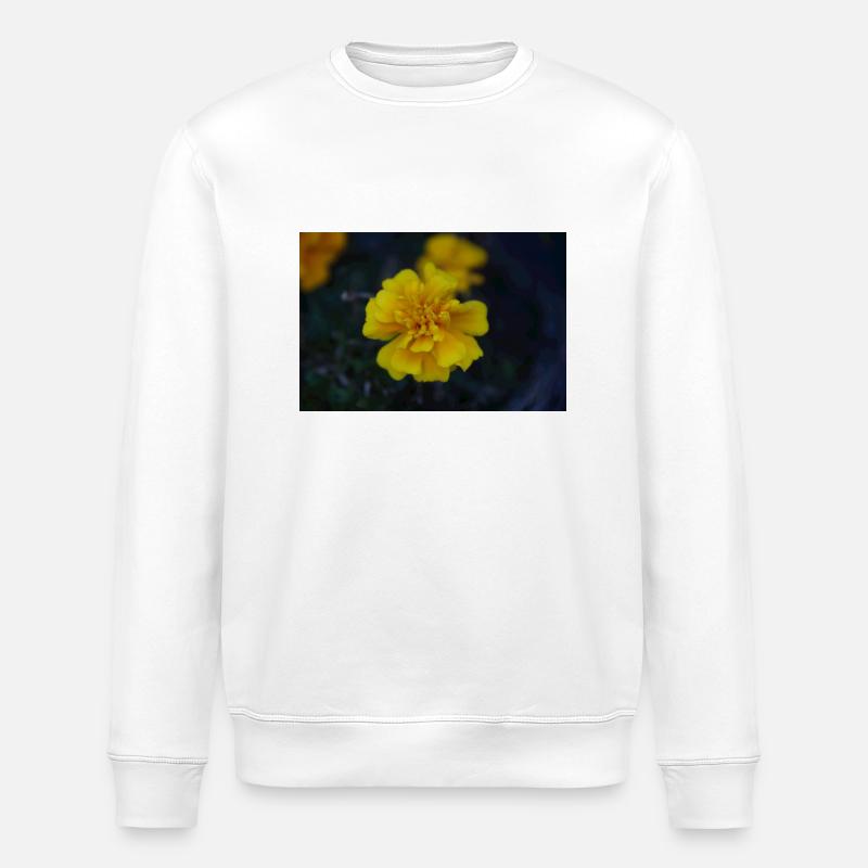 gelbe Blume - Stanley/Stella Unisex Bio-Sweatshirt ROLLER - Weiß