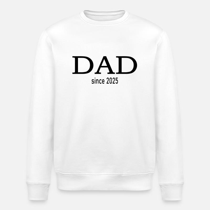 dad since 2025 - Stanley/Stella ROLLER Unisex Organic Sweatshirt - white