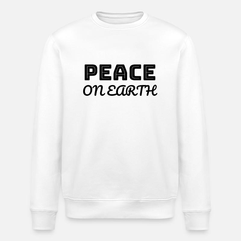 Paix sur terre - Sweat bio ROLLER Stanley/Stella Unisexe - blanc