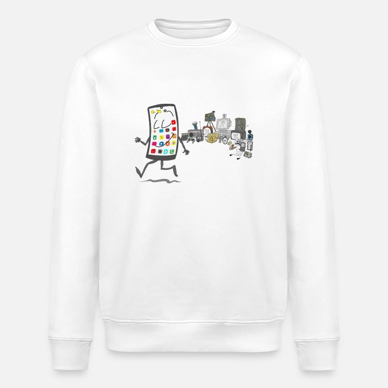 Les temps modernes - Sweat bio ROLLER Stanley/Stella Unisexe - blanc