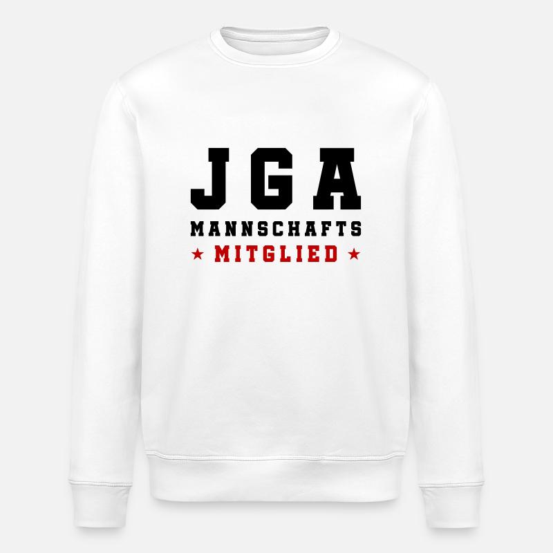 Jga Mitglied Junggesellenabschied - Stanley/Stella Unisex Bio-Sweatshirt ROLLER - Weiß