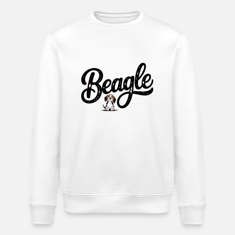 Beagle - Cooles Haustier-Logo - Stanley/Stella Unisex Bio-Sweatshirt ROLLER - Weiß