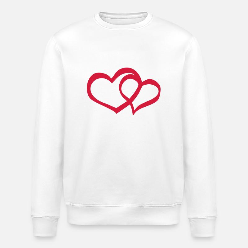 Herzen - Stanley/Stella Unisex Bio-Sweatshirt ROLLER - Weiß