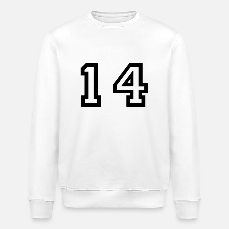 nombre - 14 - quatorze - Sweat bio ROLLER Stanley/Stella Unisexe - blanc
