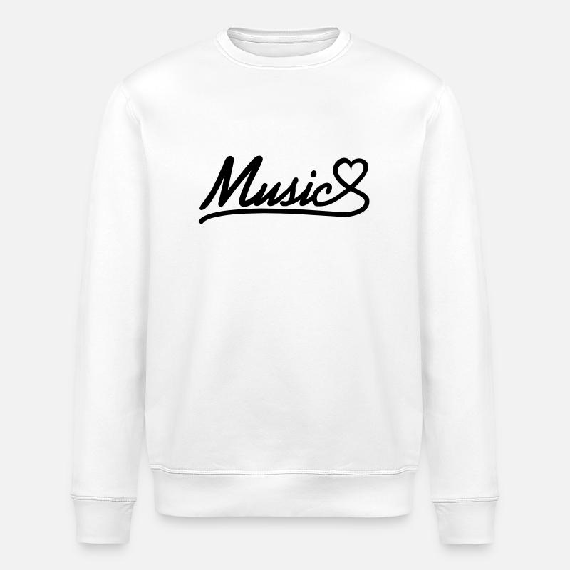 music heart - Stanley/Stella Unisex Bio-Sweatshirt ROLLER - Weiß