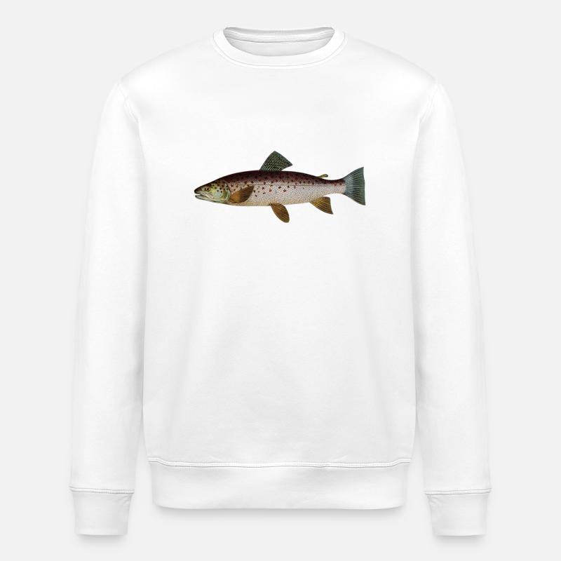 Forelle - Stanley/Stella Unisex Bio-Sweatshirt ROLLER - Weiß