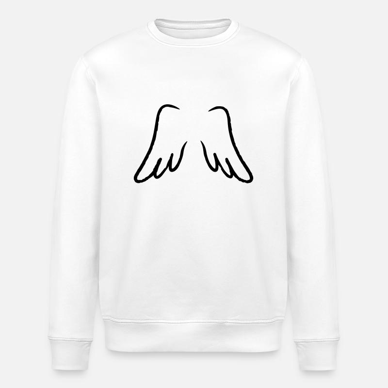 Flügel - Wings - Stanley/Stella Unisex Bio-Sweatshirt ROLLER - Weiß