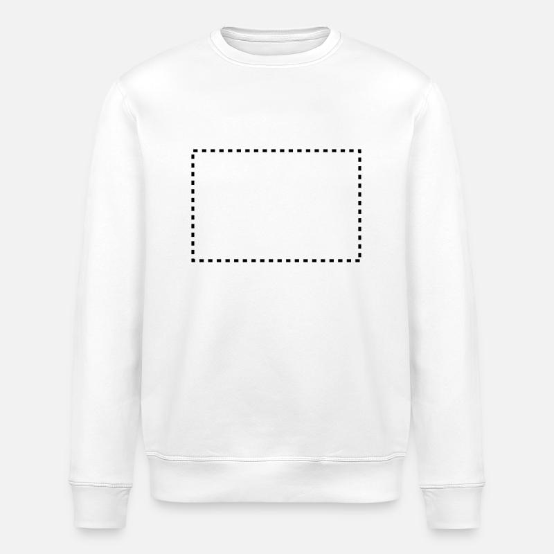 dashed_square_1c - Stanley/Stella ROLLER Unisex Organic Sweatshirt - white