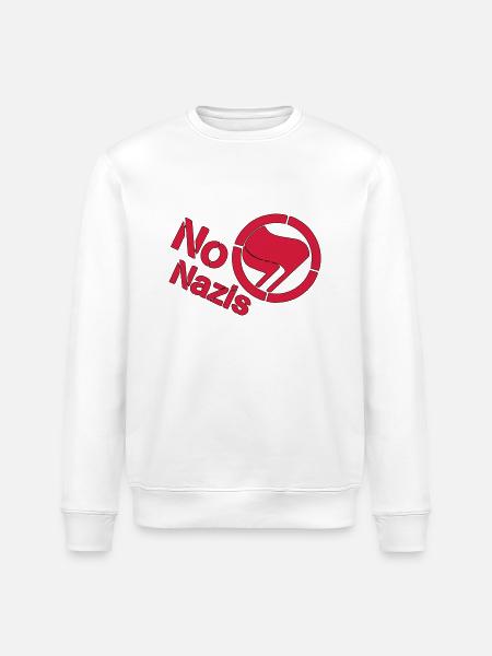 no Nazis - Stanley/Stella Unisex Bio-Sweatshirt ROLLER - Weiß