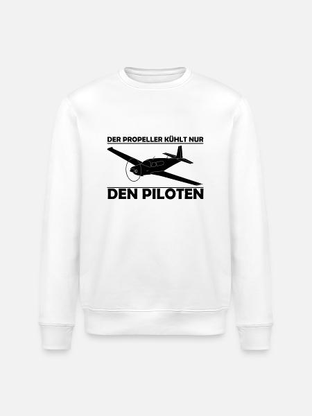Mooney Motorflugzeug Geschenk - Stanley/Stella Unisex Bio-Sweatshirt ROLLER - Weiß