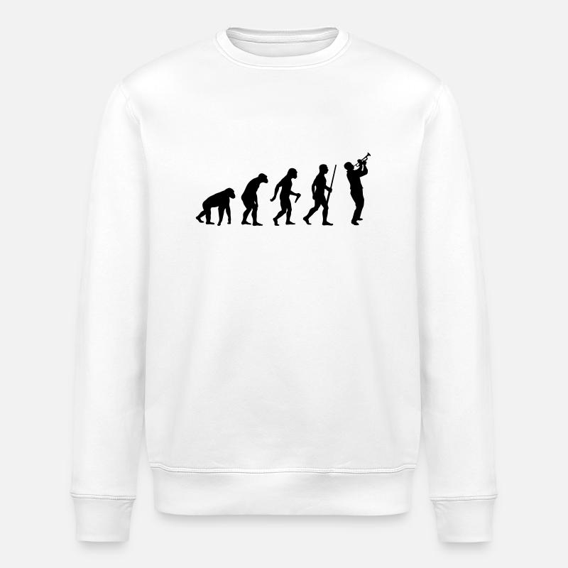 Évolution du trompettiste - Sweat bio ROLLER Stanley/Stella Unisexe - blanc