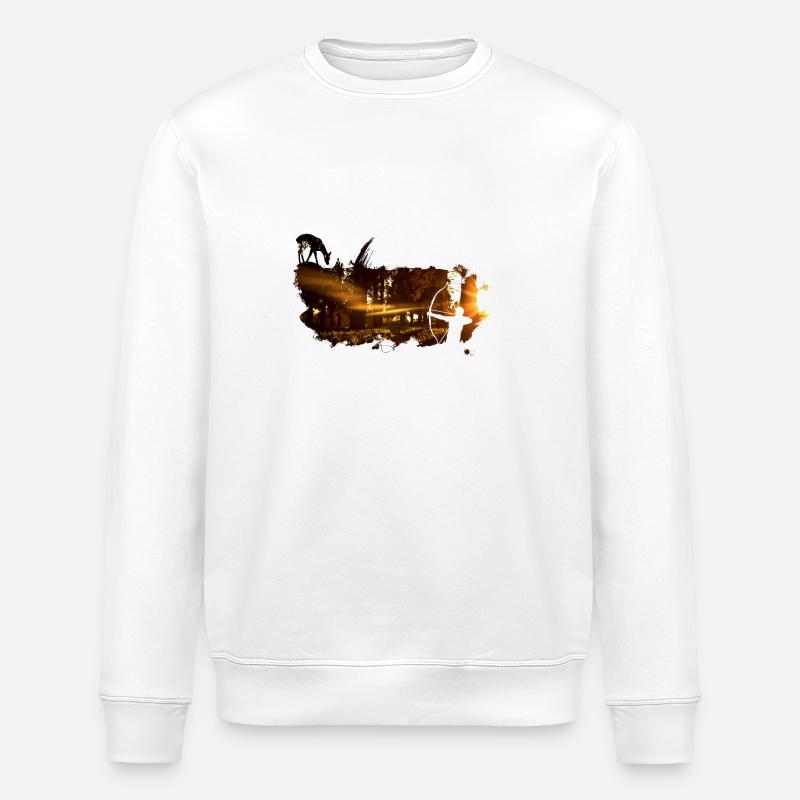 bowhunter splash Sonnenuntergang - Stanley/Stella Unisex Bio-Sweatshirt ROLLER - Weiß