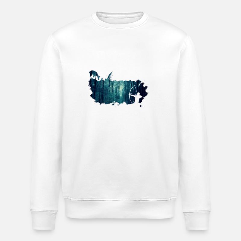 bowhunter splash Winterwald - Stanley/Stella Unisex Bio-Sweatshirt ROLLER - Weiß
