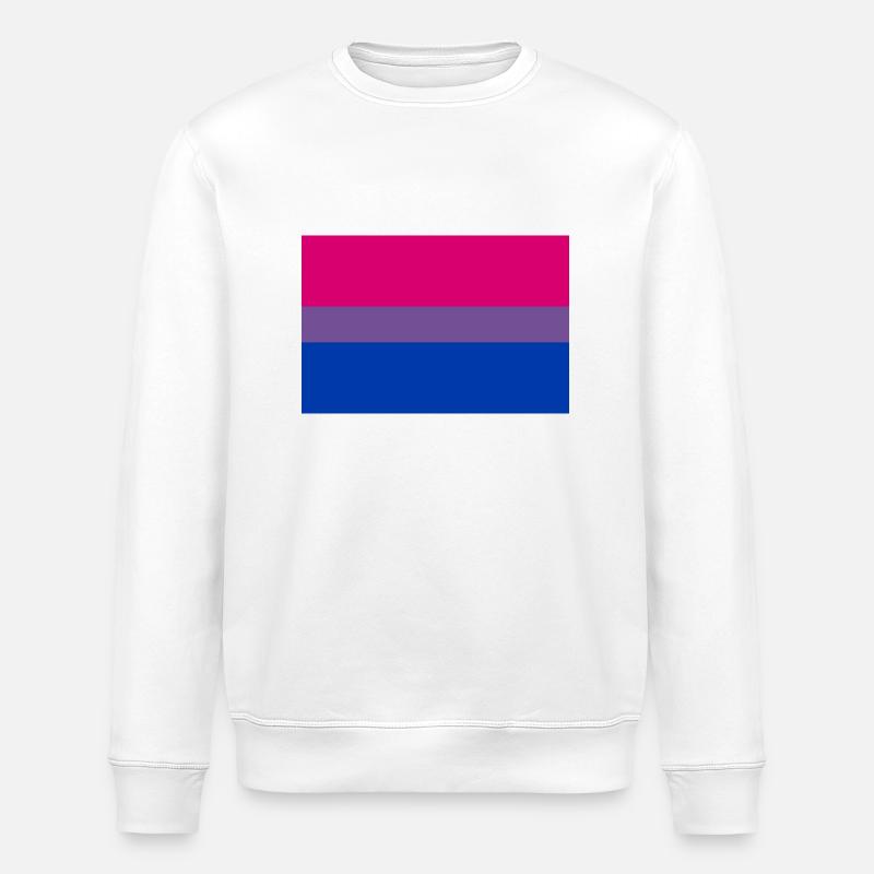 bisexual flag - Stanley/Stella Unisex Bio-Sweatshirt ROLLER - Weiß