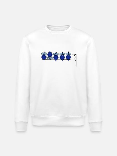Vogel Kopf - Stanley/Stella Unisex Bio-Sweatshirt ROLLER - Weiß