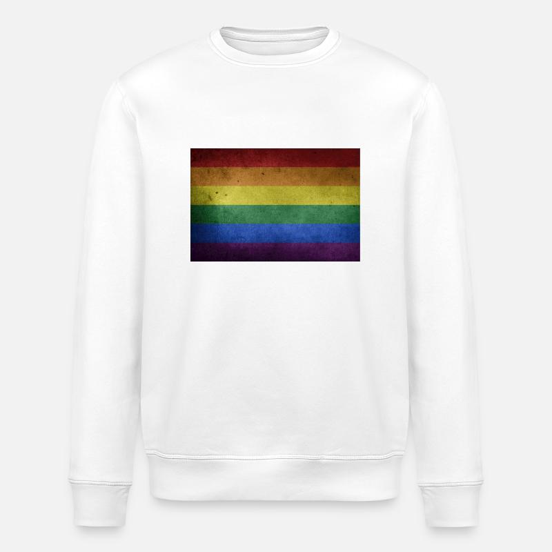 Pride Flagge - Stanley/Stella Unisex Bio-Sweatshirt ROLLER - Weiß