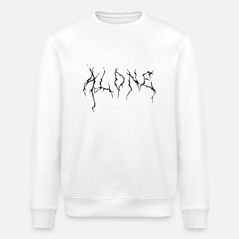 ALONE - Stanley/Stella Unisex Bio-Sweatshirt ROLLER - Weiß