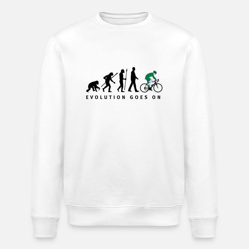 evolution_radfahrer_052012_d_3c - Stanley/Stella ROLLER Unisex Organic Sweatshirt - white